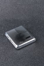 Silvio Monetti Kare Gümüş Desenli Metal Sigara Tabakası SMTBKCB001R1