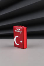 Silvio Monetti Kırmızı Kaydırmalı Kabartmalı Türkiye Yazılı Ve Türk Bayrağı Çakmak 24CSM925MR002