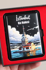 Silvio Monetti Mavi Jet Alevli Çakmak Sigara Tabakası Kutulu Set SET004