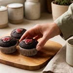 Badem Unlu & Çikolatalı Cupcake 3lü