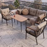Ekon Cappucino 3+1+1 Bahçe Balkon Takımı
