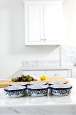 12 Parça 6 lı Emaye Kapaklı Kahvaltı Seti, Kahvaltı Tabağı, Sunum, Zeytin, Reçellik, Peynir Tabağı, Hediye, Çeyiz