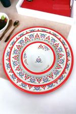 13-24-30 No 3'lü Emaye Yemek Tabağı, Tabak Servis, Yemek, Kamp Piknik, Çeyiz, Hediye