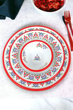 13-24-30 No 3'lü Emaye Yemek Tabağı, Tabak Servis, Yemek, Kamp Piknik, Çeyiz, Hediye