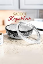 13 No Akrilik Silikon Conta Kahvaltılık Kabı Kapağı 6 Parça