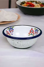 13 No Emaye Kase,  Tabak, Çeyiz, Çukur Tabak, Çorba Kase, Mama Tabağı 13 Cm