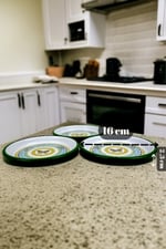 16 Cm 3 Parça Emaye Tabak 3 Kişilik Kahve Tabağı, Servis Tabağı Çerez Tabağı,, Hediye,