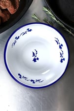 20 Cm Emaye Kase Tabak, Çukur Tabak, Salata Tabak, Cips Tabak