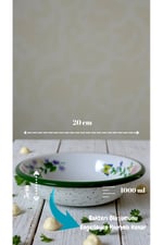 20 Cm Emaye Kase Tabak, Çukur Tabak, Salata Tabak, Cips Tabak