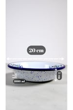 20 Cm Emaye Kase Tabak, Çukur Tabak, Salata Tabak, Cips Tabak