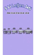 20cm-24cm-32 Cm-36 Cm-40 Cm 5 li Emaye Leğen Çırpma Ve Karıştırma Kabı, Hamur Leğeni,Meyvelik, Çeyiz