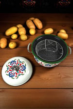 22 No 3L Emaye Tencere&Fritöz, Servis, Yemek Kamp, Piknik, Çeyiz