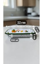22 No Emaye Dörtgen Tabak Meze Kahvaltılık Kamp Piknik