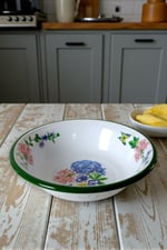 24 Cm Emaye Kase , Çukur Tabak, Salata Tabak, Cips Tabak