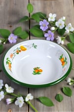 24 Cm Emaye Kase , Çukur Tabak, Salata Tabak, Cips Tabak