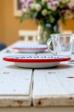 24 No Emaye Yemek Tabak, Servis, Yemek Kamp, Piknik, Çeyiz 24 Cm