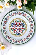 24 No Emaye Yemek Tabak, Servis, Yemek Kamp, Piknik, Çeyiz 24 Cm