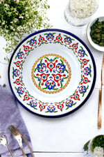24 No Emaye Yemek Tabak, Servis, Yemek Kamp, Piknik, Çeyiz 24 Cm