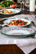 24 No Emaye Yemek Tabak, Servis, Yemek Kamp, Piknik, Çeyiz 24 Cm