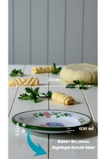 24 No Emaye Yemek Tabak, Servis, Yemek Kamp, Piknik, Çeyiz 24 Cm