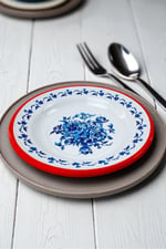24 No Emaye Yemek Tabak, Servis, Yemek Kamp, Piknik, Çeyiz 24 Cm