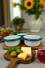 3 Parça 10Cm Emaye Dik Tabak Set , Kahvaltı Tabağı, Reçellik, Zeytin, Peynir Tabağı, Çeyiz, Hediye