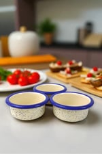 3 Parça 10Cm Emaye Dik Tabak Set , Kahvaltı Tabağı, Reçellik, Zeytin, Peynir Tabağı, Çeyiz, Hediye