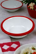3 Parça 10Cm Emaye Konik Tabak Set , Kahvaltı Tabağı, Reçellik, Zeytin, Peynir Tabağı, Çeyiz, Hediye
