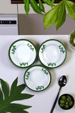 3 Parça 14Cm Emaye Tabak Set ,Kahvaltı Tabağı,Reçellik, Zeytin, Peynir Tabağı, Çeyiz, Yılbaşı Hediye