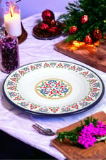 30 No 30 Cm Emaye Yemek Tabağı Tabak Servis Yemek Kamp Piknik, Çeyiz, Hediye