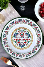 30 No 30 Cm Emaye Yemek Tabağı Tabak Servis Yemek Kamp Piknik, Çeyiz, Hediye