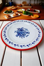 30 No 30 Cm Emaye Yemek Tabağı Tabak Servis Yemek Kamp Piknik, Çeyiz, Hediye
