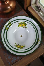 32 Cm-36 Cm-40 Cm 3 Lü Emaye Leğen Çırpma Ve Karıştırma Kabı, Hamur Leğeni,Meyvelik, Çeyiz, Hediye,