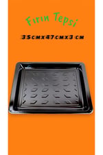 35x47x3 No Emaye Fırın Tepsi Dikdörtgen Tepsi 47 Cm