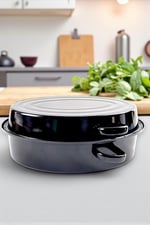 36,5 cm Emaye Midye Tencere, Servis, Yemek, Kamp, Piknik, Çeyiz, 9500 ml