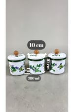 3'Lü Emaye Baharatlık Set 380Ml 6 Parça