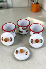 3'Lü Emaye Baharatlık Set 380Ml 6 Parça