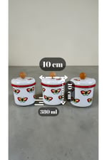 3'Lü Emaye Baharatlık Set 380Ml 6 Parça