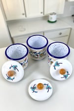 3'Lü Emaye Baharatlık Set 380Ml 6 Parça