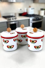 3'Lü Emaye Baharatlık Set 380Ml 6 Parça