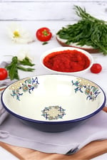 40 Cm 8Litre Emaye Leğen Çırpma Ve Karıştırma Kabı, Hamur Leğeni,Meyvelik, Çeyiz, Hediye, Büyük Kase