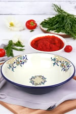 40 Cm 8Litre Emaye Leğen Çırpma Ve Karıştırma Kabı, Hamur Leğeni,Meyvelik, Çeyiz, Hediye, Büyük Kase