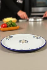 50 No Emaye Sini Sofra, Yemek Sunum Tepsi, Yer Sofrası Çinko ~48 Cm