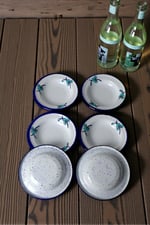 6 Parça 14Cm Emaye Tabak Set ,Kahvaltı Tabağı,Reçellik, Zeytin, Peynir Tabağı, Çeyiz