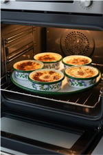 6 Parça Orta Boy,kapaklı,Desenli Emaye Kahvaltı Seti,Sunum,Kahvaltı Tabağı, Reçellik,Zeytin