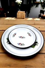 60-40 No Emaye Sini Sofra, Yemek Sunum Tepsi, Yer Sofrası Çinko ~68 Cm