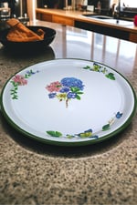 60 No Emaye Sini Sofra, Yemek Sunum Tepsi, Yer Sofrası Çinko ~58 Cm 1mm.KALIN ÜRÜN.
