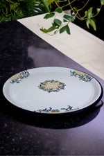 60 No Emaye Sini Sofra, Yemek Sunum Tepsi, Yer Sofrası Çinko ~58 Cm 1mm.KALIN ÜRÜN
