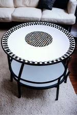 60 No Emaye Sini Sofra, Yemek Sunum Tepsi, Yer Sofrası Çinko ~58 Cm