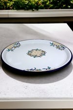 70 No Emaye Sini Sofra, Yemek Sunum Tepsi, Yer Sofrası Çinko ~68 Cm kalınlık:1mm